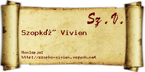 Szopkó Vivien névjegykártya
