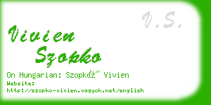 vivien szopko business card